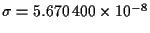 $\sigma=5.670\, 400\times 10^{-8}$